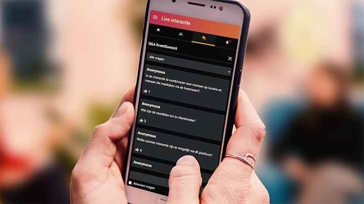mobile event app - Live interactie poll