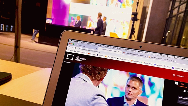 online events - eventplatform werkend bij AV producentenBenieuwd naar de kijkcijfers? Die kun je tijdens jouw hybride of online event op de voet volgen.