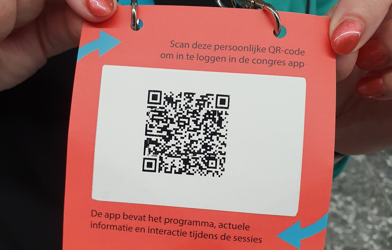 QR-code voor toegang tot de app