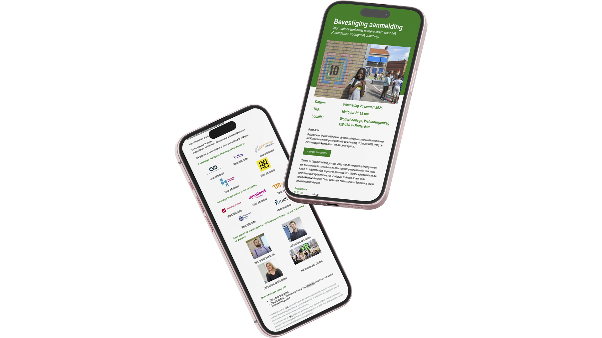 Mailing zij-instromers onderwijs Rotterdam